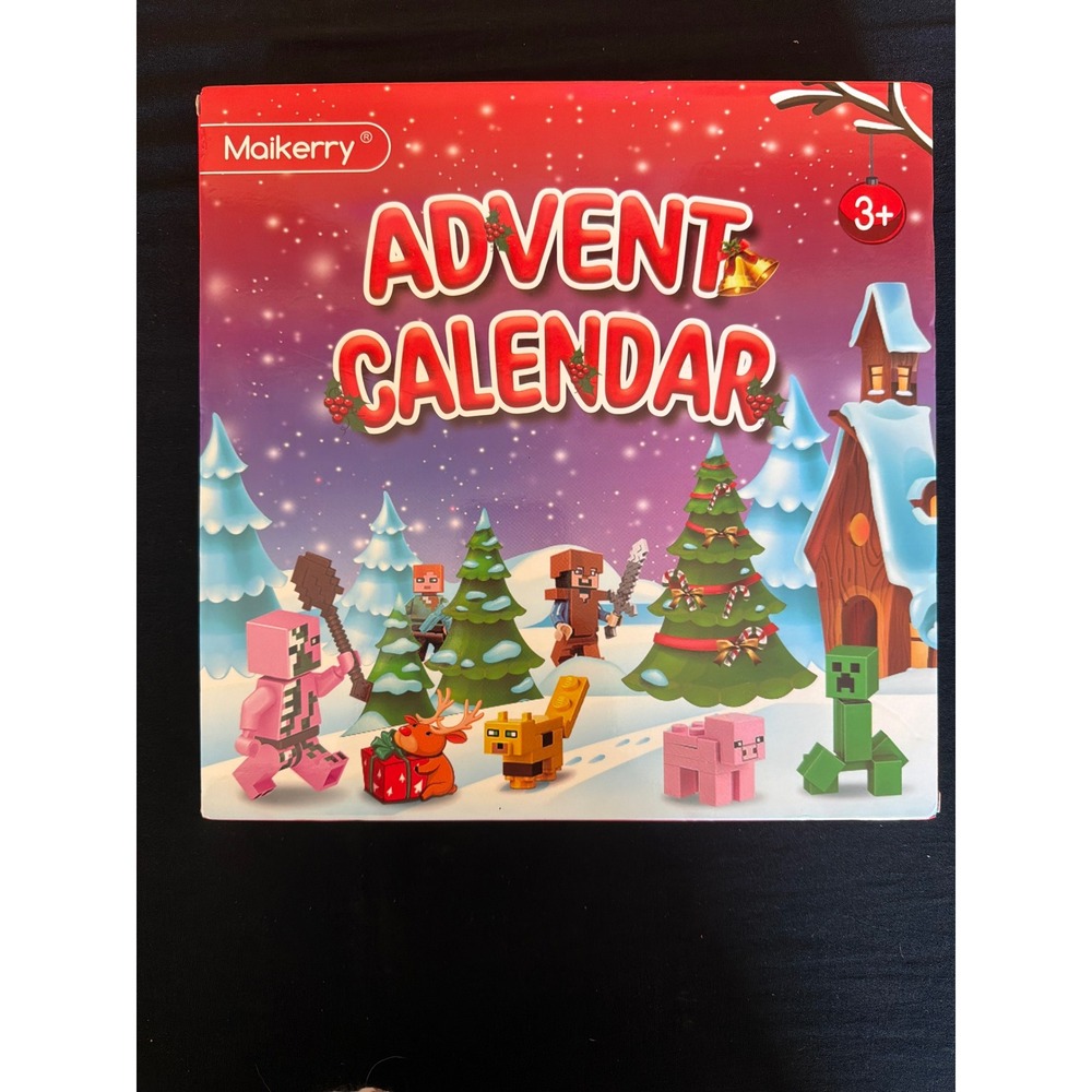 Maikerry Advent Calendar Block Building Toy Christmas Countdown for Kids Ages 3+